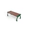 Frog Furnishings Brown 4' Heritage Backless Bench with Green Frame PB 4BROGFHERBAC - alternate 1